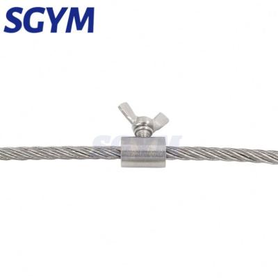 China Stainless Steel 304 Stainless Steel Handscrew Clamp Wire Rope Ties Butterfly For 3mm 1/8 Thread for sale