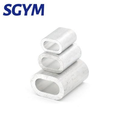 China High Quality Selling Aluminum Ferrule 6063 Aluminum Wire Rope Fittings Best Oval Sleeve For Wire Rope Rope for sale