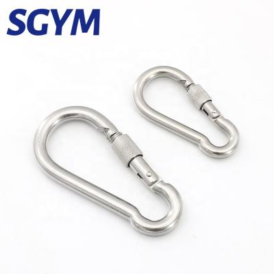 China Hot Selling Heavy Industry 8*80mm Aliot DIN5299 Good Quality D SHAPE 304 Stainless Steel Screw Snap Hook for sale