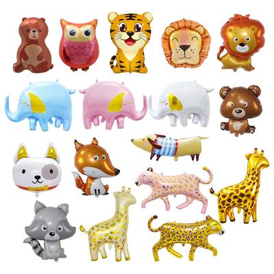 China Animal Fox Tiger Lion Dog Giraffe Balloons Dachshund Globos Owl Bear Leopard Panther Elephant Raccoon Party Decoration for Birthday Party Decor for sale