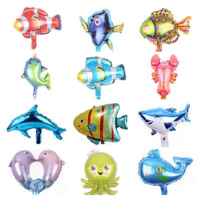 China Aluminum Gift Toy Mini Trumpet Ocean Dolphin Seahorse Fish Movie Birthday Party Decoration Layout Wedding Wedding Party Balloon for sale