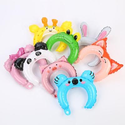 China Cute Toy New Gift Toy New Tiara Headband Foil Balloon Hair Accessories Happy Birthday Baby Shower Wedding Party Headdress Animal Balls for sale