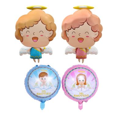 China Spanish MI Bautizo Helium Balloons Angel Baby Boy Girl Foil New Arrival Party Decoration Globos for Happy Birthday Party Baby Shower Decoration for sale