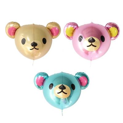 China Gift Toy 3D Bear Koala Head Foil Balloon For Baby Kids Happy Birthday Party Decoration Toy Balloons for sale