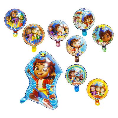 China Party Decoration 10 Inch Cartoon Character Santiago Of The Seas Foil Balloons De Globos For Birthday Party Decoration for sale