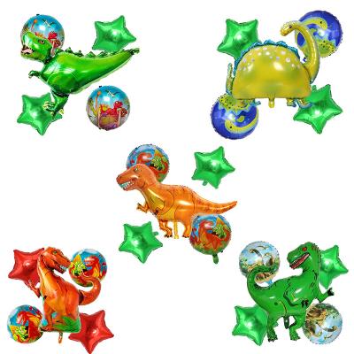 China Party Decoration 5pcs/set Dinosaur Foil Balloons Toy Balloon For Kids for sale