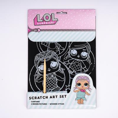 China LOL Wholesale Cheap Scratch Art Set For Kids Drawing Toys for sale