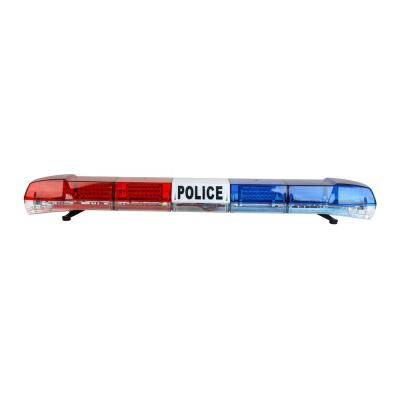 China Polycarbonate (PC) HAIBANG Lengthen Red Blue LED Police Emergency Lightbar Strobe Flashing Light Bar with Siren Speaker for sale