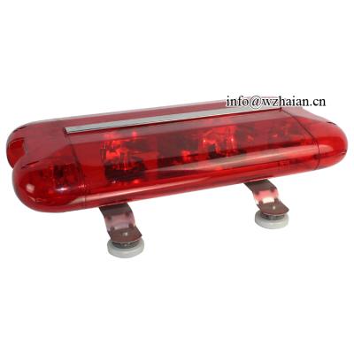 China Mini Halogen Magnetic Mount Red Strobe Warning Light Rotating Roof Towing Light Bar Tbg-110-2Z for sale