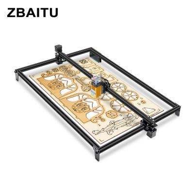 China ZBAITU CNC Automated Loading Laser Engraving Cutting Machine With 32 Bit Motherboard 81*46cmLarge Sight Laser Printer Wood Router Laser Engraver for sale