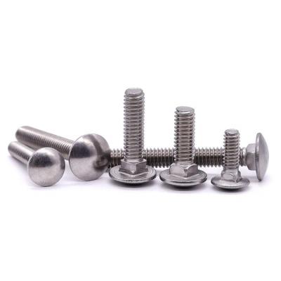 China Non Standard Stainless Steel Custom Stainless Steel Half Round Head Square Neck Bridge Bolts Carriage Screws for sale