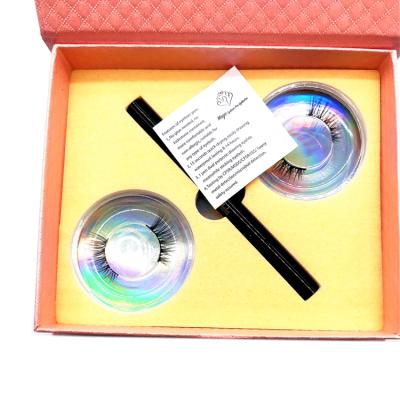 China Long Lashes Factory Wholesale 3D Natural False Magic Eyelashes With Eyeliner Packaging for sale