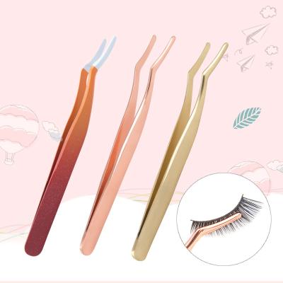 China Custom Eyebrow Lash Tweezer Eyelash Extension Tweezers Eyelash Tweezers Private Label for sale