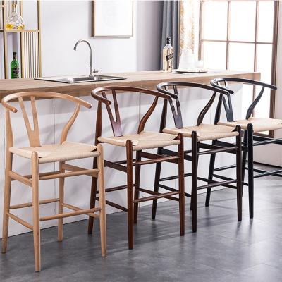 China (Others) Home Log Hobby Shop Tea Milk Chair Bar Nordic Adjustable Solid Wood Tables and Back Chair Chairs Set for Cafes and Restaurants for sale