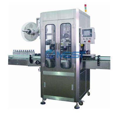 China Fully Automatic Food Tin Can PET Bottle Neck Cap PVC Label Steam Heat Shrink Sleeve Labeling Machine for sale