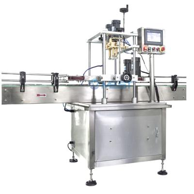 China Full automatic food capping machine with cap feeder, cap screwing closing machines for sale for sale