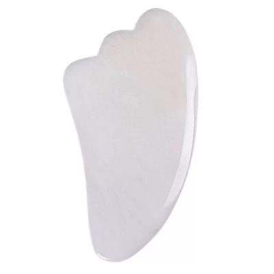 China 2021 Hot Sale Body Gua Sha Guasha Tip White Jade Stone Scraping Massage Tool Gua Sha Tip For Face Care for sale