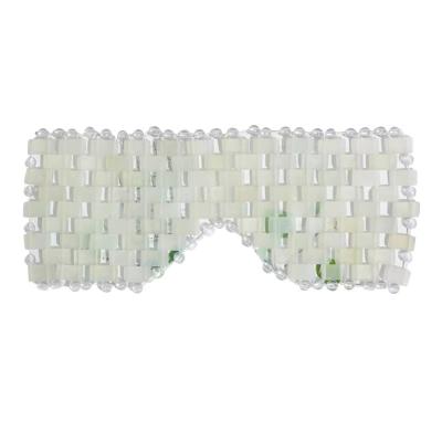 China Handmade Chinese Xiuyan Jade Eye Mask Jade Stone Cheap Natural Anti Aging Green Face Mask for Relax and Sleep Cooling for sale