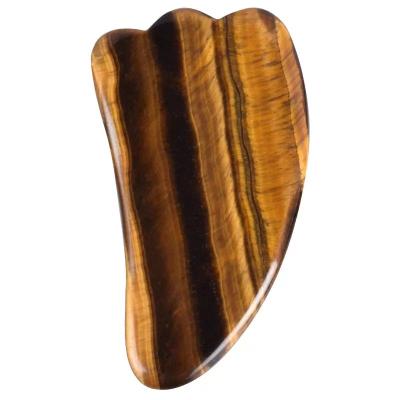 China Amazon Hot Selling Body Guasha Board 100% Natural Stone Tiger Eye Claw Shaped Gua Sha Massage Scraping Tool for sale