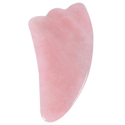 China Premium Natural Rose Quartz Renewal Body Natural Handmade Healing Jade Stone GuaSha Facial Guasha Skin Scrubbing Facial Massage Tools for sale