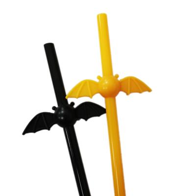 China Viable Halloween Bat Party Straws orange and decorative black, BPA free, 9 inch fit for Mason Jar, tumble. for sale