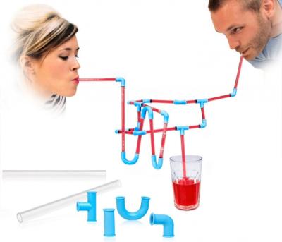 China Newest viable DIY connectable straws for your drinks kids party fun straw, create your own style shape for sale