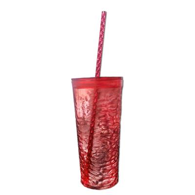 China Casual free ship 100pcs 11 inch RED internal spiral reusable hexagonal Tritan straw, shinny drinking hoses for sale