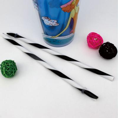 China Eco - Friendly Reusable Hard Plastic Drinking Striped Straws Traditional for sale