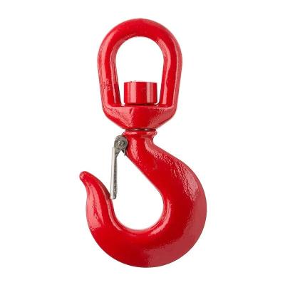 China Durable 5 Ton Swivel Hook China Manufacture Lifting Rig Heavy Chain Hoist Swivel Hook Lifting With Safety Lock for sale