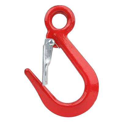 China Durable 6.35 Ton Wide Mouth Hooks 7000lbs Drop Forged Alloy Steel Hook With Safety Latch for sale