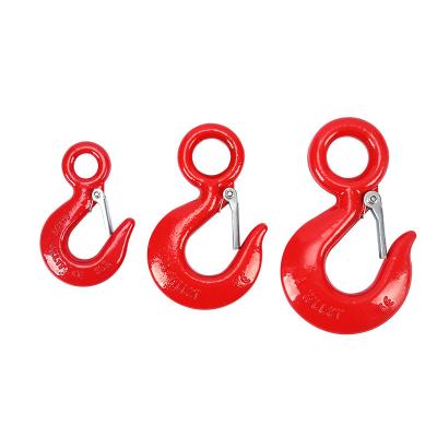 China Durable American Eye Hook With Latch 2 Ton High Hardness Stainless Steel Casting Strong Bearing Hook for sale