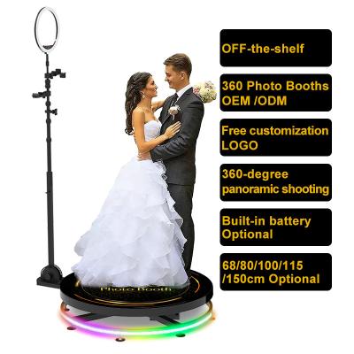 China Metal Case + Tempered Glass Panel Factory Shipped in 48H for Free 360 ​​Photo Booth for Party Wedding 360 Photobooth Ipad Auto Rotate Machine for sale