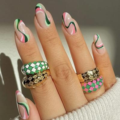 China Central Statistical Alloy Women's Cute Colorful Geometric Creative Rings for sale