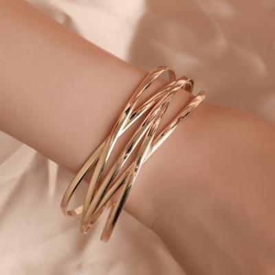 China FASHIONABLE Wholesale Hot Selling Metal Cross Couple Gold Bracelets for sale