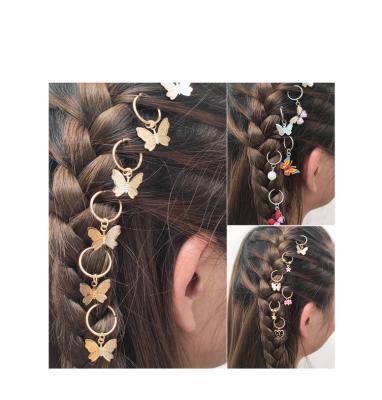 China Wholesale Fashion DIY Braid Jewelry Hair Accessories Butterfly Women Hairpin Pendant Set for sale