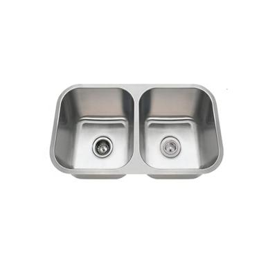 China CUPC Faucet Factory Price Double Bowls Bathroom Cabinet Sink Undermount Durable 304 Stainless Steel Kitchen Gearless 1.4mm for sale