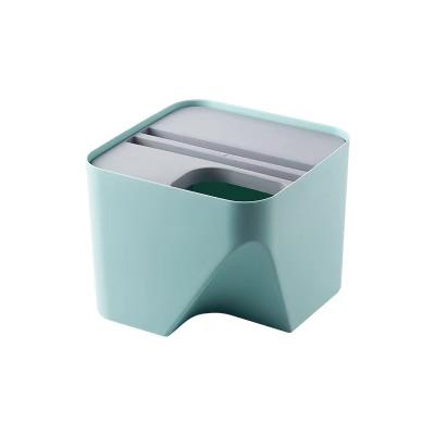 China Custom Sustainable Logo Plastic Trash Can Classified Pp Stackable Bin With Lid for sale