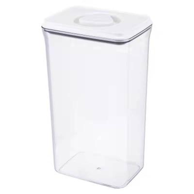 China 3.2L Freshness Preservation Storage Stackable Jar Plastic Thickened Leakproof Square Sealing Jar With Airtight Lid For Kitchen Refrigerator for sale