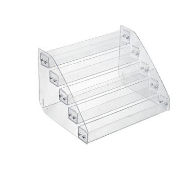 China Durable Stylish Clear Acrylic Display Rack Custom Nail Polish Appearance Rack 5 Tiers for sale