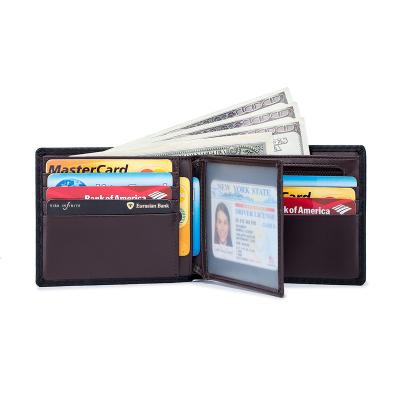 China Real Carbon Fiber Leather RFID Slim Wallet RFID Blocking Card Holder Wallet For Men for sale