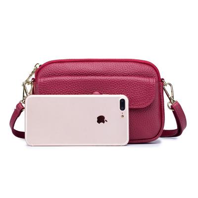 China Fashion Shoulder Bag Small Cell Phone Purse Women Leather Cross - Body Cell Phone Bag for sale