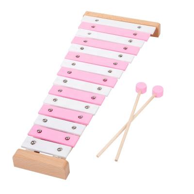 China Wooden Xylophone Toy Preschool Educational Toy 15 Scale Musical Instrument Wholesale Xylophone for Toddler Kids with 2 Mallets for sale