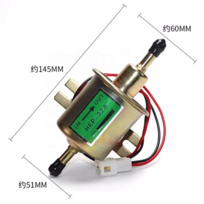 China Machinery repair shops for new universal low pressure HEP-02A 12v electric 24v fuel pump bomba de gasolina current pressure 1.2A 3-5PSI for sale