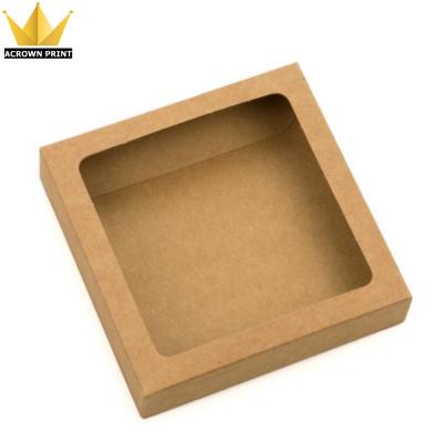 China Recyclable Folding Paper Packaging Window Square Coasters Packaging Boxes Custom Logo for sale