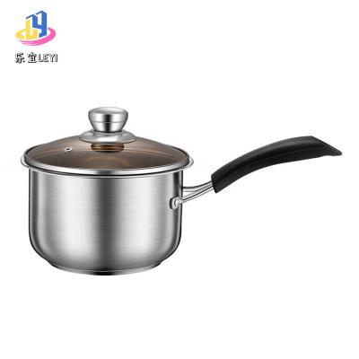 China Wholesale Viable 2 Layer Stock Hot Pot Soup Set Stainless Steel Sauce Pot With Glass Lid With Steamer Basket Milk Pan For Home Cooking for sale