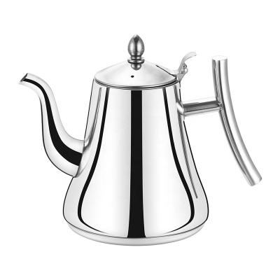 China Home Viable Wholesale Restaurant Used Stainless Steel Gooseneck Coffee Tea Kettle Kashi Water Kettle Spout Pot Along for sale