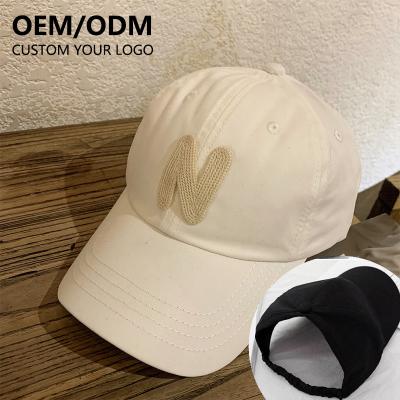 China COMMON Cheap Dad Caps Promotional Custom Embroidery Logo Fitness Simple Cotton Sport Gorras Deportivas Golf Baseball Ponytail Hat for sale