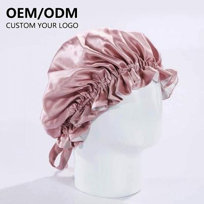 China Wholesale Fashion Printing Bling Custom Women Silk Hair Beauty Sleep Hat Satin Hijab Hoods for sale