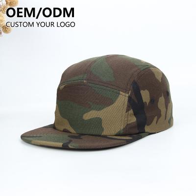 China JOINT Men's Brand New Wholesale Custom Baseball Cap Camp Hat China Supplier Kids 5 Panel Camouflage Camping Hat for sale