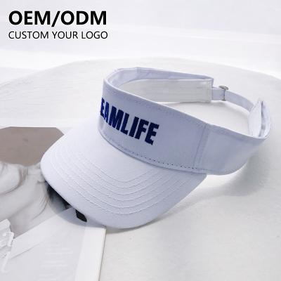 China Wholesale Character Visor Hat Custom Embroidery Printed Quick Logo Outdoor Beach Adjustable Sun Hat Visor Hats For Men for sale